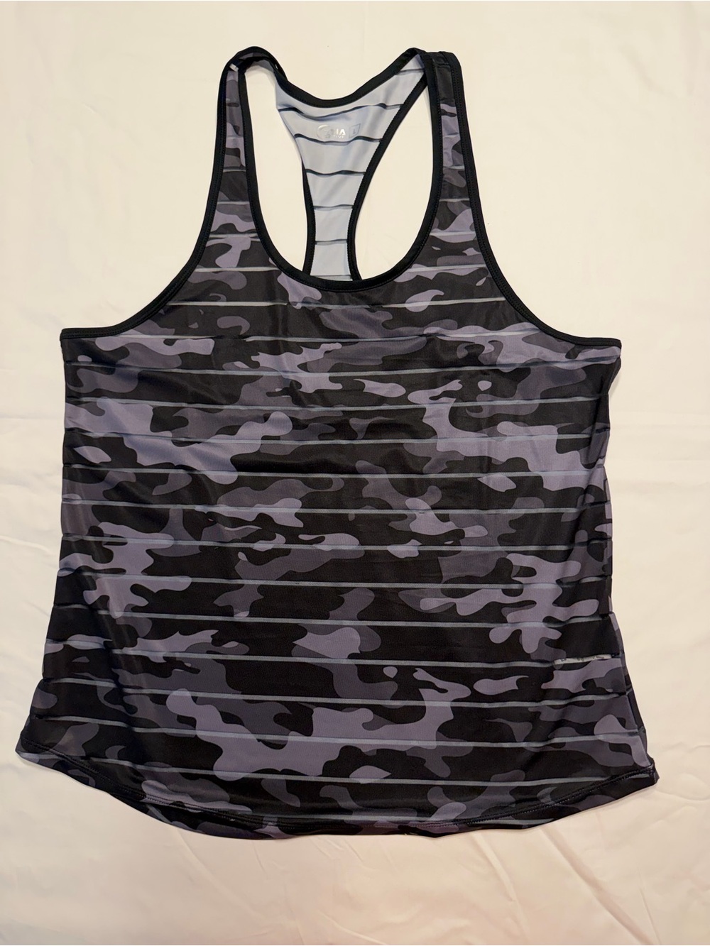 ZYIA Black & Gray Camo Racerback Tank